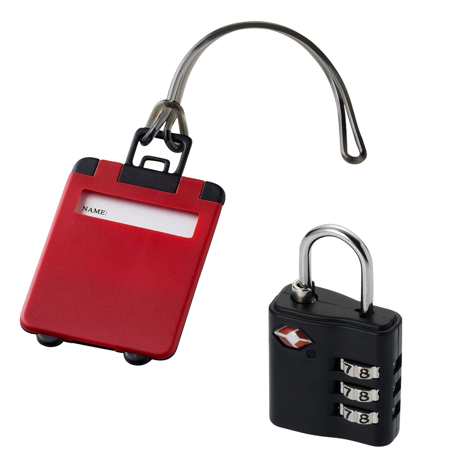 Luggage tags and locks top