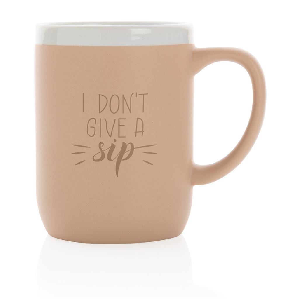 XD Collection Ceramic mug with white rim PrintSimple