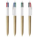 BIC 4 Colours Wood Style ballpoint pen