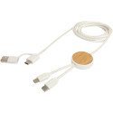 Bullet Chechia 5-in-1 150 cm datasynchronisatie- en 27 W snellaadkabel van gerecycled plastic