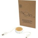 Bullet Chechia 5-in-1 recycled plastic 100 cm retractable data sync and 45W fast charge cable