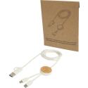 Bullet Chechia 5-in-1 rplastic 150 cm data sync and 27W fast charge cable with bamboo details