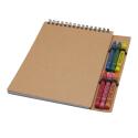Bullet Doodle carnet de notes à spirales A5 à couverture souple et set de crayons gras