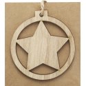 Bullet Natall wooden star ornament