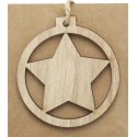 Bullet Natall wooden star ornament