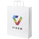 Bullet paper bag 32x12x40 cm with flat handles - 80-90 g/m²