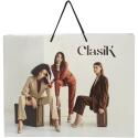 Bullet paper bag 45x10x35 cm with plastic handles - 170 g/m²