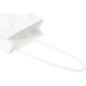 Bullet paper bag 9,5x4x17 cm with plastic handles - 170 g/m²