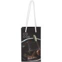 Bullet paper bag 9,5x4x17 cm with plastic handles - 170 g/m²