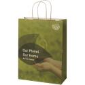 Bullet paper bag of agricultural waste 31x12x41 cm with twisted handles - 150 g/m²