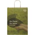 Bullet paper bag of agricultural waste 31x12x41 cm with twisted handles - 150 g/m²