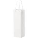 Bullet paper wine bottle bag 12x9x37 cm with plastic handles - 170 g/m²