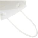 Bullet paper wine bottle bag 12x9x37 cm with plastic handles - 170 g/m²
