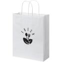 Bullet papieren tas 25x11x32 cm met gedraaide handgrepen - 80 g/m²