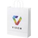 Bullet papieren tas 32x12x40 cm met gedraaide handgrepen - 80-90 g/m²