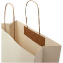 Bullet papieren tas van landbouwafval 31x12x31 cm met gedraaide handgrepen - 150 g/m²