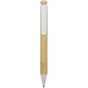 Bullet Rattan balpen van bamboe en gerecycled plastic, zwartschrijvend