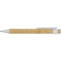 Bullet Rattan balpen van bamboe en gerecycled plastic, zwartschrijvend