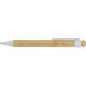 Bullet Rattan bamboo and recycled plastic ballpoint pen, black ink