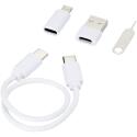 Bullet Savvy recycled plastic modular charging cable with phone holder