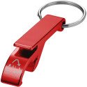 Bullet Tao fles- en blikopener van RCS gerecycled aluminium met sleutelhanger