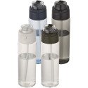 Bullet Theron 700 ml Trinkflasche aus rKunststoff mit Multifunktionsdeckel und Klappstrohhalm