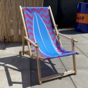 Comfort deckchair with armrest