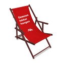 Comfort deckchair with armrest