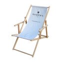 Comfort deckchair with armrest