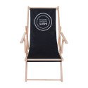 Comfort deckchair with armrest