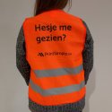 The orange PrintSimple safety garment.