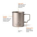 Nordic Drift Trail tasse 450 ml ultra légère en titane