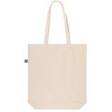 Premium 145 g/m² Fairtrade tas met lange hengsels en gusset