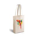 Premium 145g/m² sac fourre-tout en coton avec longues poignées & soufflet - OEKO-TEX