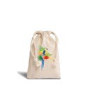 Premium 155 g/m² cotton drawstring bag 10 x 15 cm - OEKO-TEX