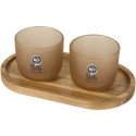 Seasons Male Set aus Holztablett und Glastassen