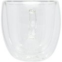 Seasons Manti 2 pièces 250 ml tasse en verre à double paroi avec sous-verre en bambou