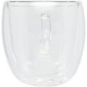 Seasons Manti 2 pièces 250 ml tasse en verre à double paroi avec sous-verre en bambou