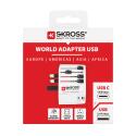 Skross adaptateur de voyage universel MUV 2-Pôles avec USB-A & C
