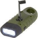 STAC Helios zaklamp met zonnedynamo van gerecycled plastic met karabijnhaak