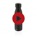 Swiss Peak 580 ml insulated drinking bottle with wireless earbuds
