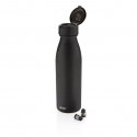 Swiss Peak 580 ml insulated drinking bottle with wireless earbuds