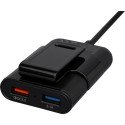 Tekio Pilot dual extended car charger with QC 3.0