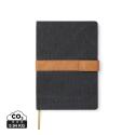 Vinga Bosler RCS gerecycleerd canvas A5 notitieboek, gelinieerd