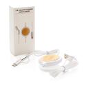 XD Collection 3-in-1 cable with 5W bamboo wireless charger