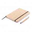 XD Collection A5 cork notebook with bamboo pen, ruled