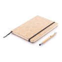 XD Collection A5 Kork-Notizbuch mit Bambus-Stift, liniert