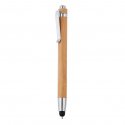 XD Collection bamboe stylus balpen, zwartschrijvend