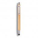 XD Collection bamboe stylus balpen, zwartschrijvend