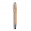 XD Collection bamboe stylus balpen, zwartschrijvend